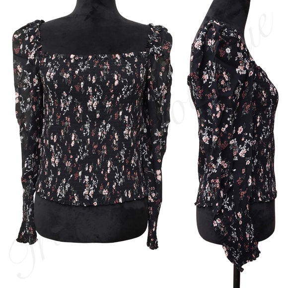 Reformation Jolene Smocked Top Women Small, XL NWOT - Picture 1 of 9